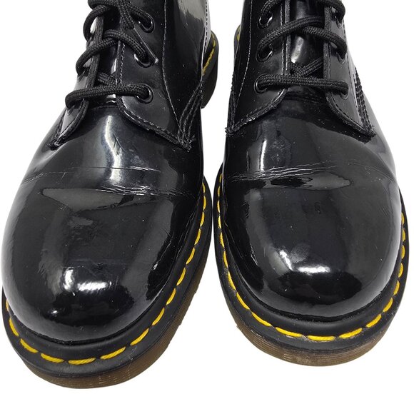 Dr. Martens 1460 Black Patent Leather Boots Size 10 - Picture 2 of 7